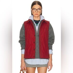 Prada Nylon Sleeveless Button-Down Top/Vest